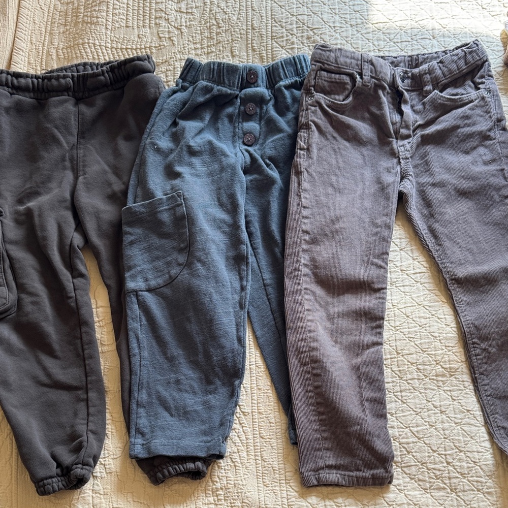 Boys Zara Pants 3 Pairs Size 4/5